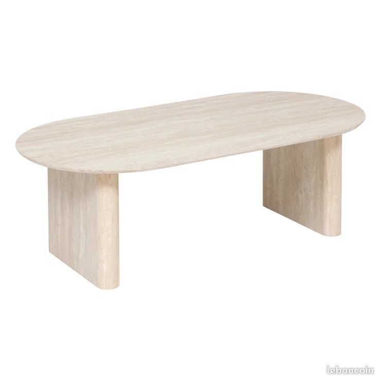 Table basse style travertin neuf (image 2)