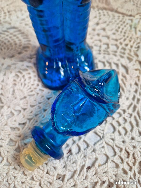Bouteille carafe soldat en verre type Empoli vintage (image 6)