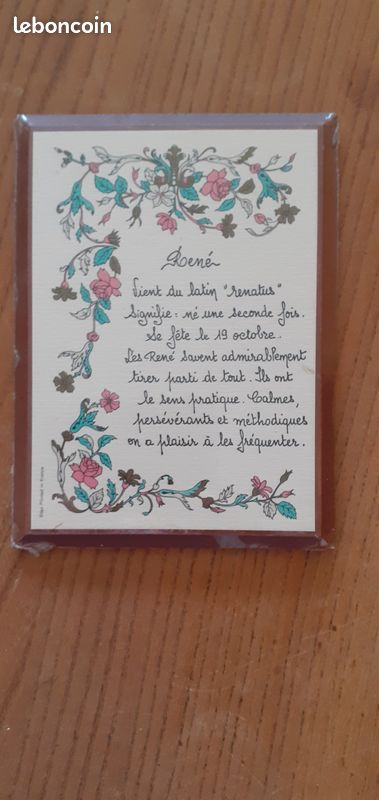 Tableau avec le prénom René tout neuf (image 2)