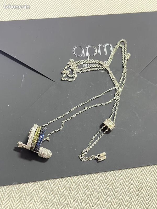 ✨ Collier APM Monaco - Design épingle à nourrice tricolore ✨ (image 3)