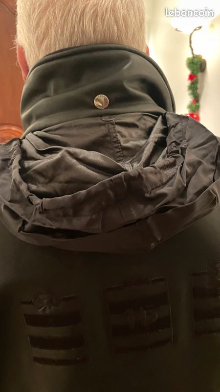 Parka Serge Blanco noire en Néoprène (image 7)