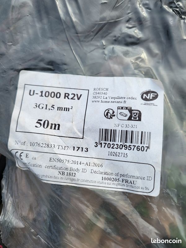 Fil électrique exterieur 3x1,5 à enterrer (image 2)
