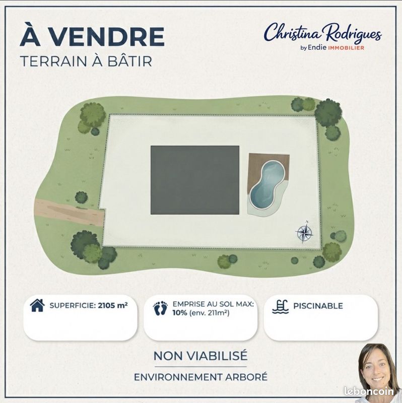 Terrain 2105 m² LORGUES · 163 000 €