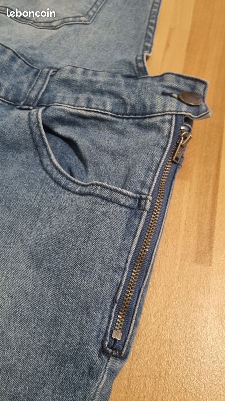 Salopette a Bretelles Skinny en Jean Kiabi Bleu Taille S (image 2)