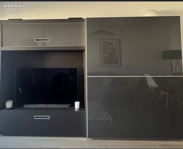 Meuble TV - bibliothèque cinna gris (image 2)