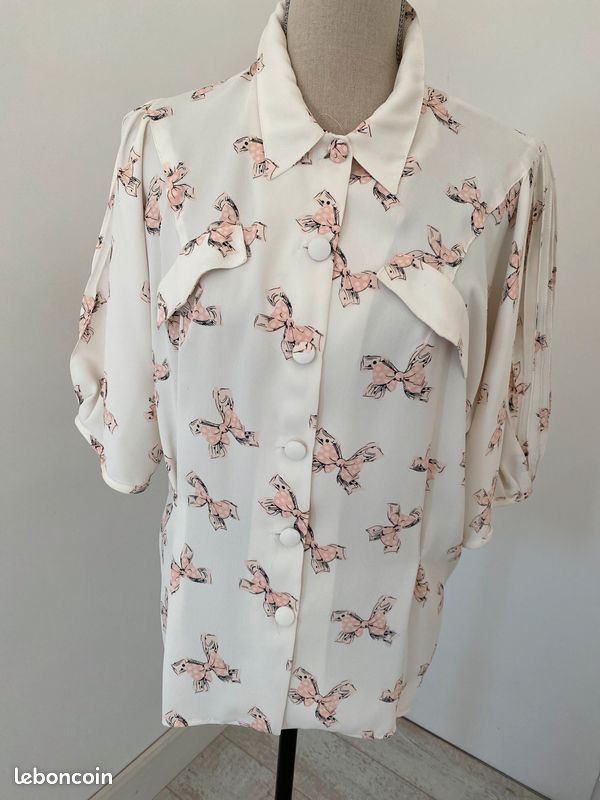 Chemise tunique taille 42/44 neuf manche courte écrue (image 1)