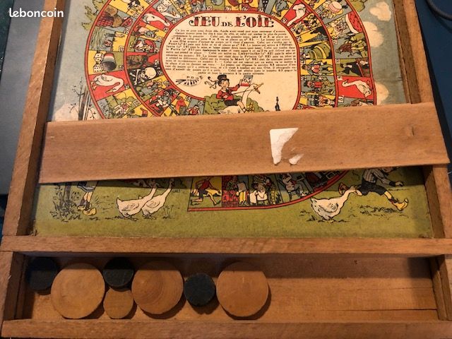 Plateau jeu de l'oie et jeu de dame vintage (image 3)