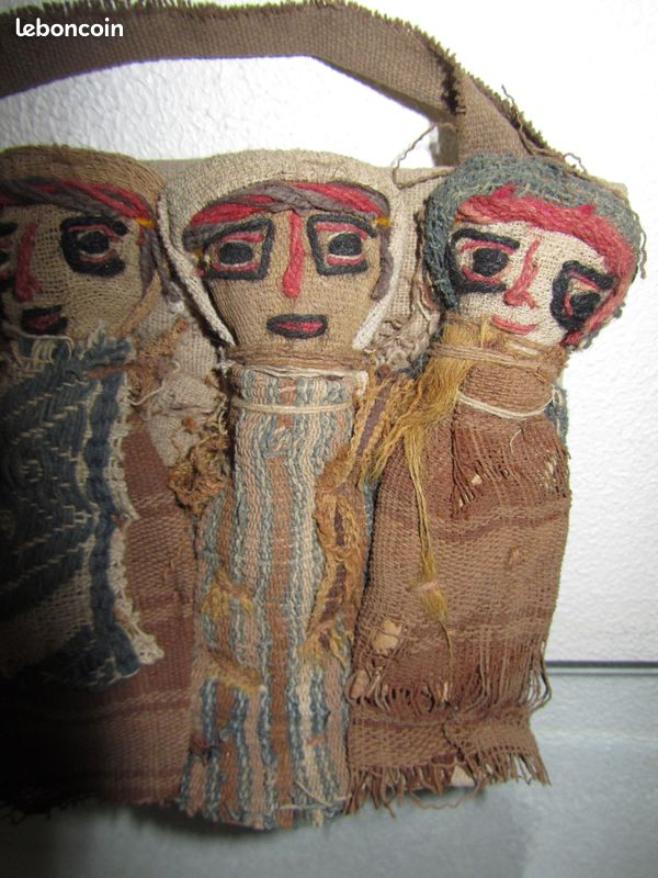 Poupées funéraire précolombien en tissus (Pérou) (image 3)