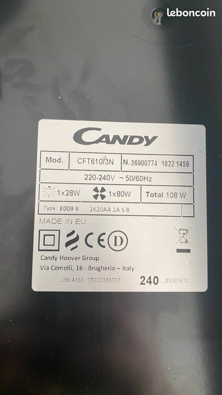 Hotte cuisine Candy (image 3)