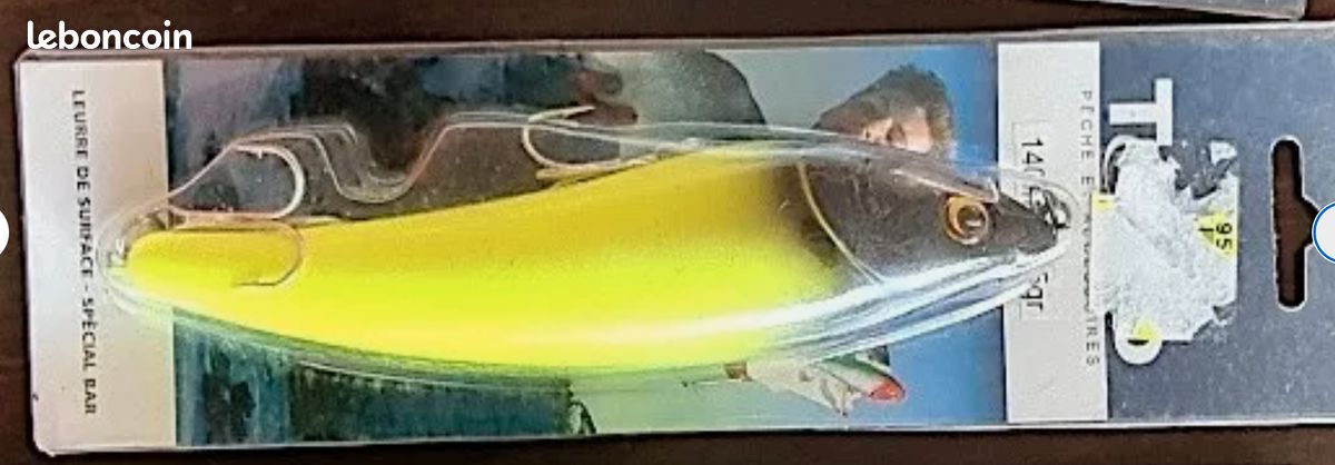 Leurre Articulé Pêche - Poisson Nageur Jaune Pour Bar Et Lieu, Neuf