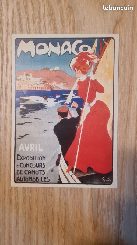 9 affiches anciennes originales GP De Monaco