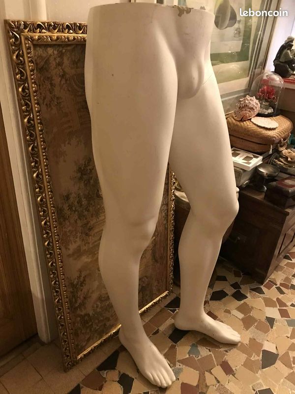 Mannequin - Jambes homme plastique polyethylène blanc mat (image 2)