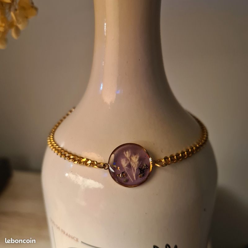 Bracelet acier inoxydable et resine uv (image 4)