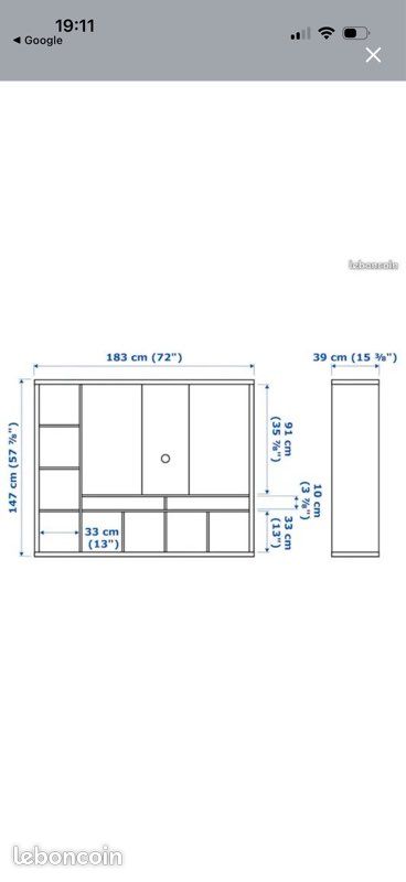 Meuble TV Kallax Ikea (image 3)
