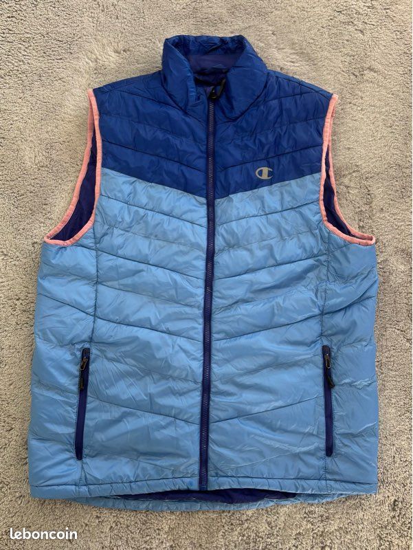 Doudoune sans manche Champion Bleu et Bleu Ciel Vêtements