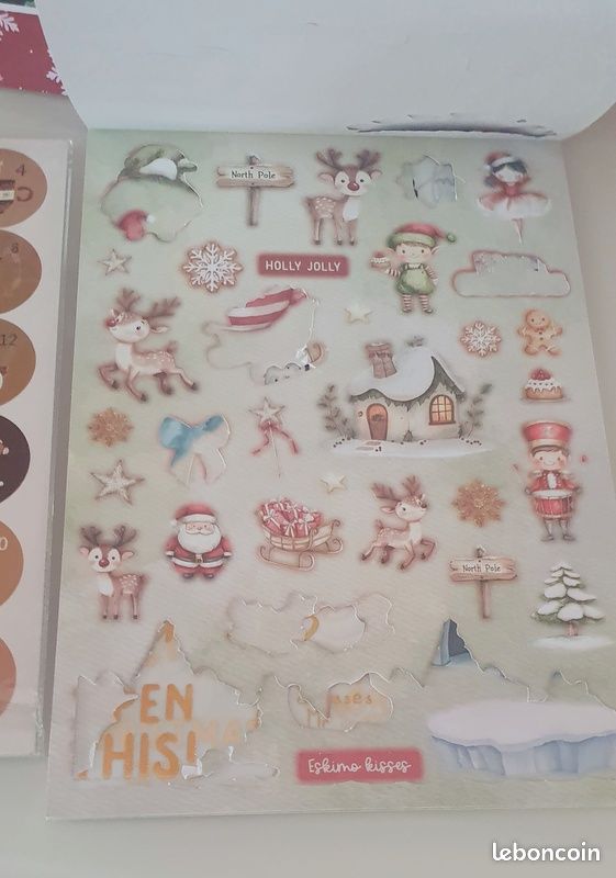 Lot pour scrapbooking - blocks paper divers + plaques autocollants neuf (image 6)