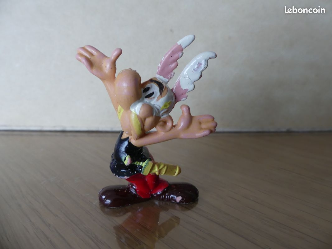 Figurine Publicitaire Ancienne (Pub) Huilor - Personnages Astérix & Goudurix - Année 1967 - Couleurs D'origine