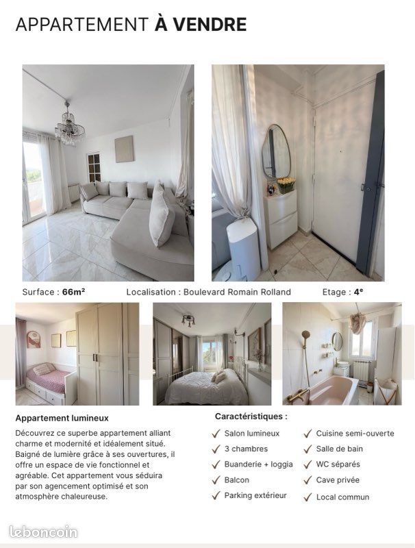 Appartement 4 pièces 66 m² · à Marseille · 66 m² · 120 000 €