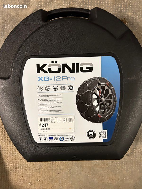 CHAINES NEIGE KONIG XG-12 PRO 247 (LA PAIRE) 