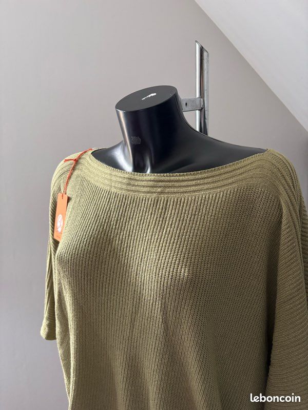 Pull léger Oversize vert Charlio neuf taille unique (image 3)