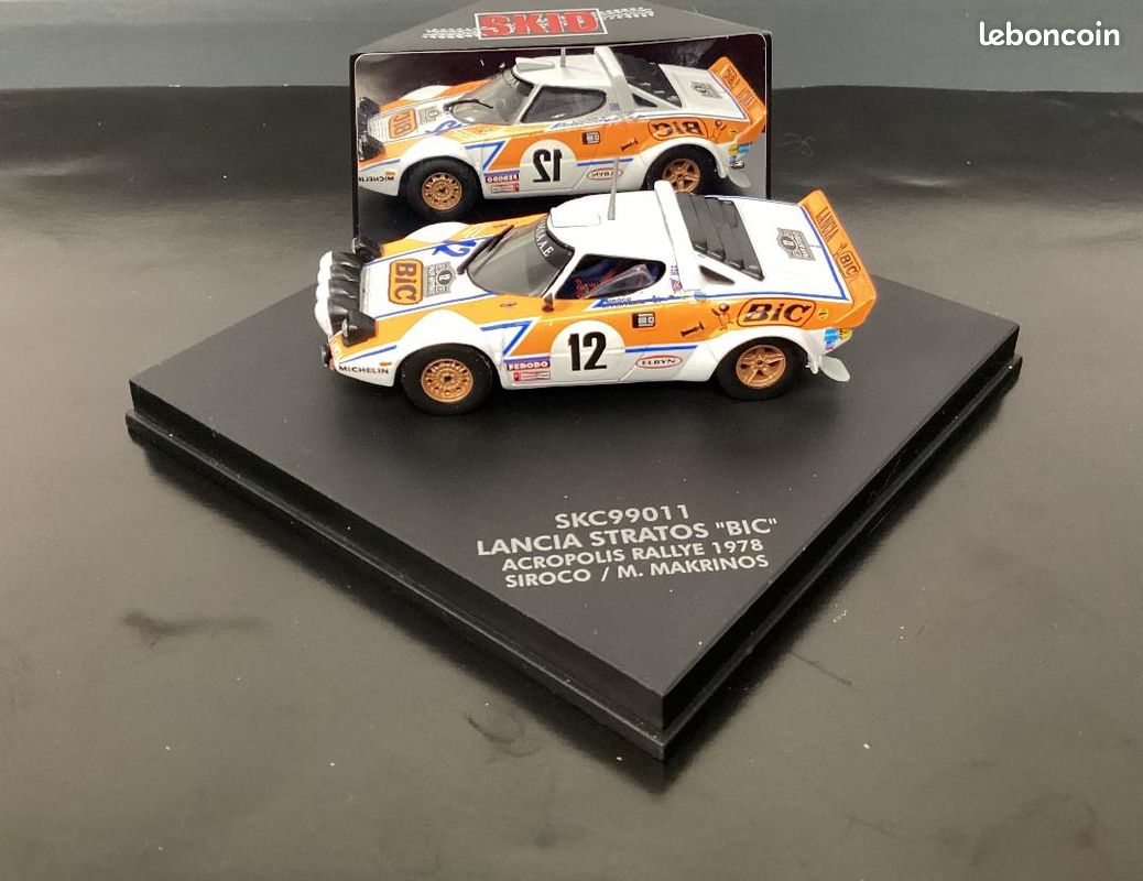 Miniature 1/43 Lancia Stratos MC 80 F. Bacchelli - Transkit Résine Sur Base Solido - Collection Rallye