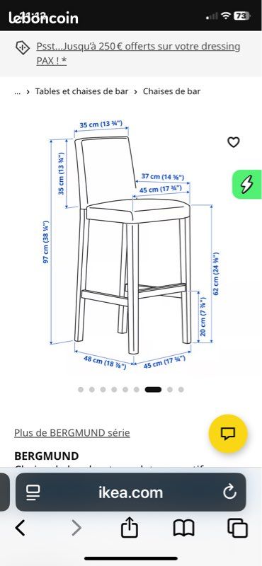 Table haute plus fauteuils (image 8)