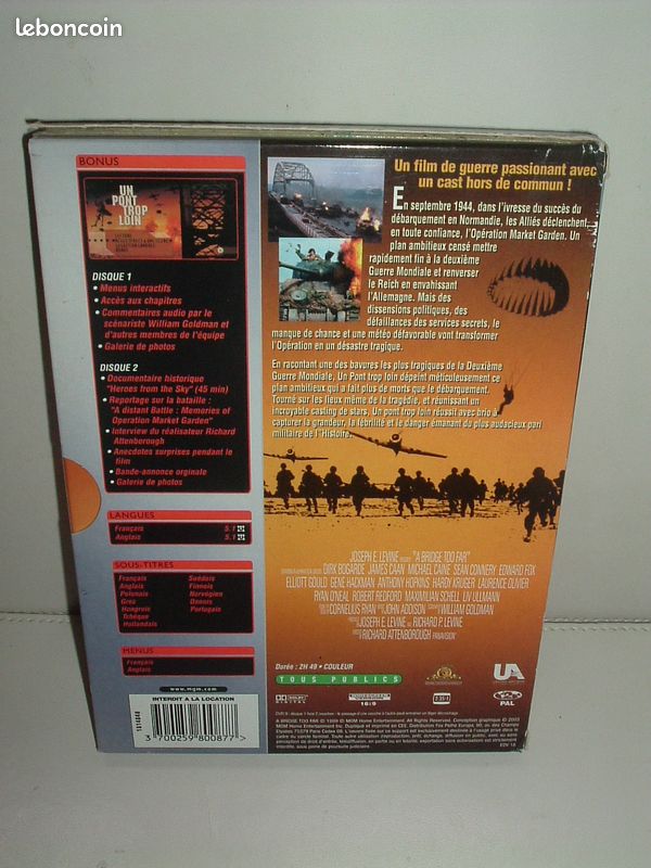 Coffret Edition Collector de 2 DVD film Un Pont Trop Loin (image 2)