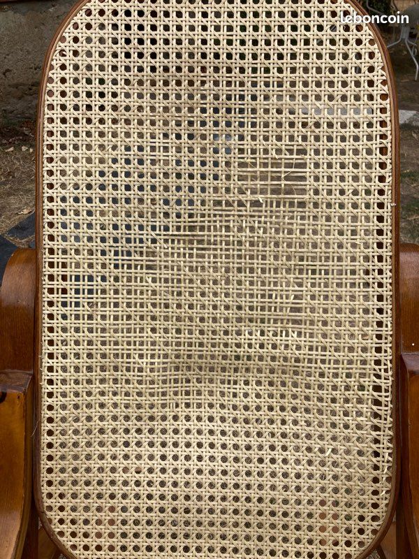 Rocking Chair bois et canage (image 4)