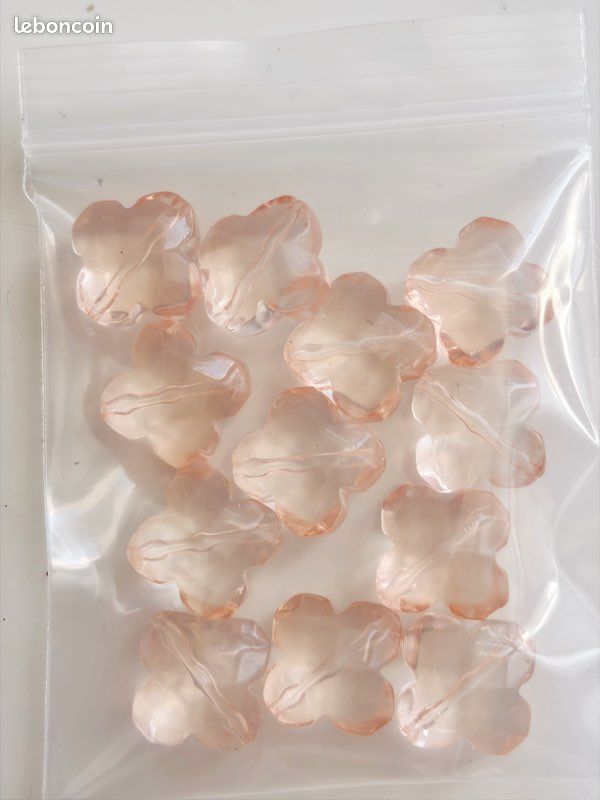 12 perles en verre en forme de trèfle à quatre feuilles, 16 mm3 (image 3)