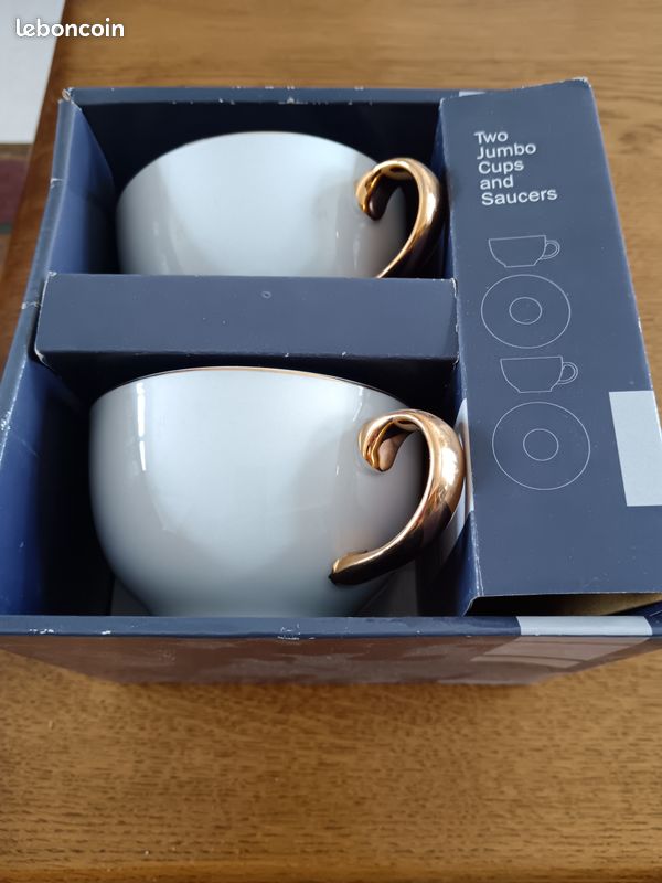 Lot de 2 tasses et soucoupes porcelaine (image 1)