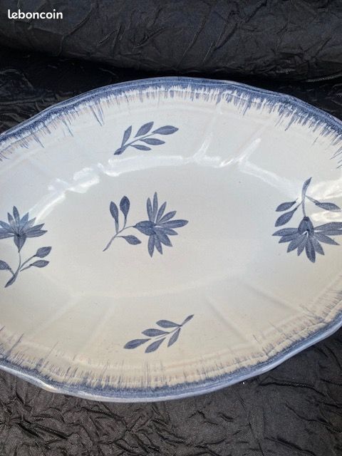 Lot 1 assiette en faïence de Moustier, atelier Serrailler et 1 vide poche en faïence Nidervillery décors fait main (image 4)