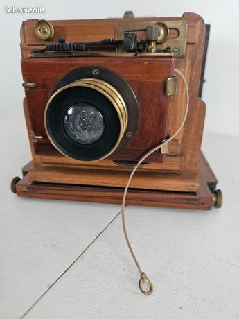 Obturateur D'appareil Photo Ancien Lhornton-Pickard En Acajou - Collection