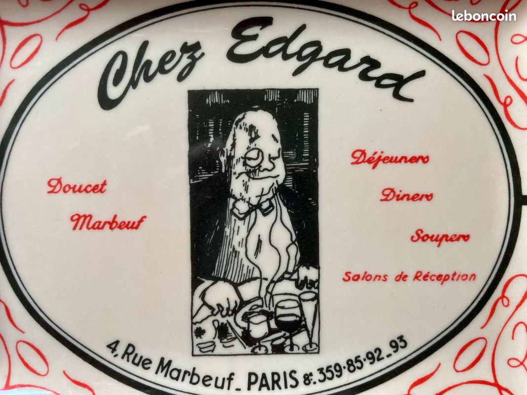 Cendrier - coupelle vintage « Chez Edgar » (image 4)