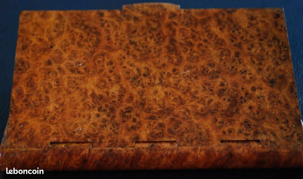 Petite boite de bureau époque art déco en loupe de thuya en excellent état (image 16)