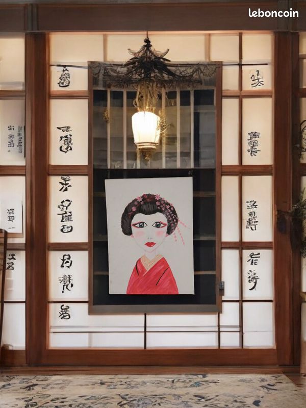 Peinture fait main " la geisha" (image 1)