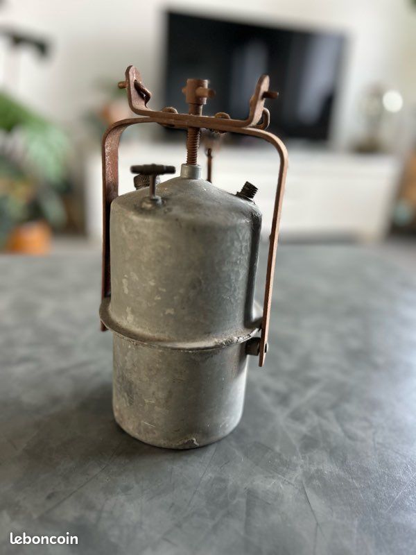 Ancienne lampe de mineur à carbure vintage (image 1)