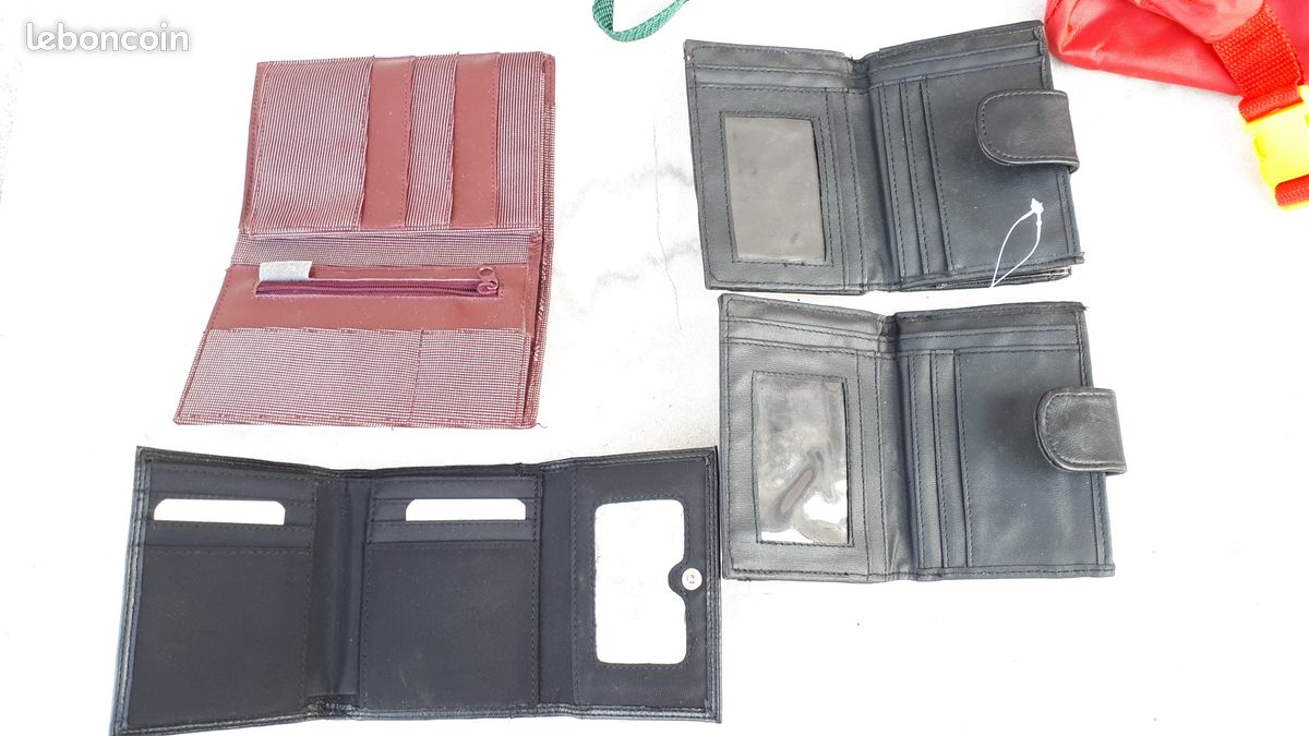21 Porte-monnaies ( lot ), portefeuilles, sac banane, étuis lunettes.... Neufs (image 10)
