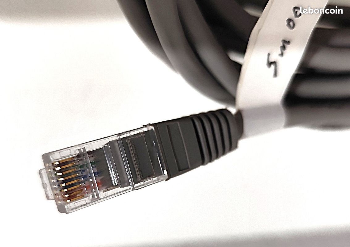 Lot De 75 Câbles Ethernet RJ45 Cat5e – 5 Pieds (1,5m) – Gris