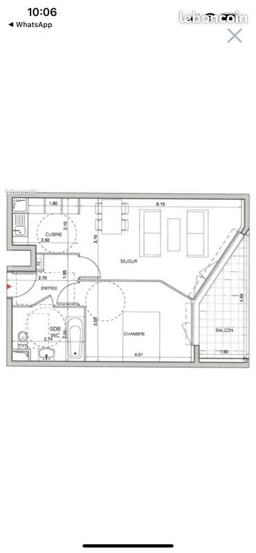 Appartement 2 pièces 45 m² · à Montpellier · 45 m² · 165 000 €