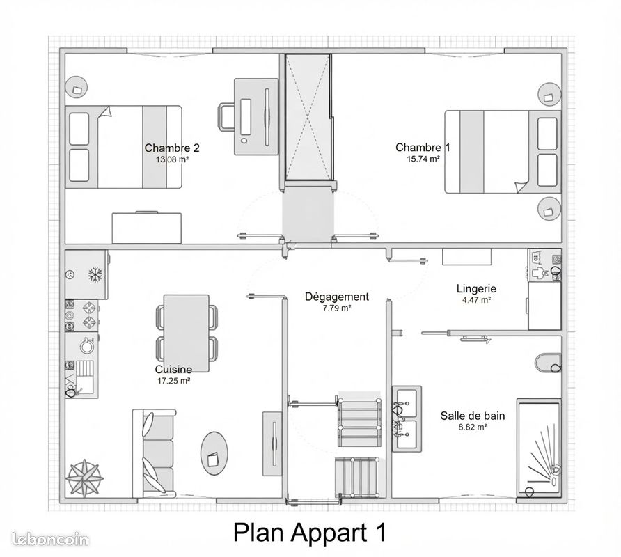 Appartement 3 pièces 65 m² · à Saint-Renan · 65 m² · 175 000 €