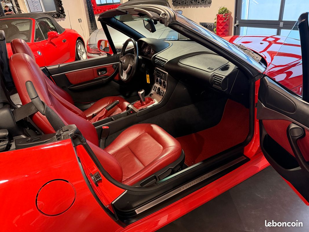 BMW Z3 2.0 6 Cylindres 150cv Phase 2 "RARISSIME" Rouge Hellrot II / Cuir Oregon Rouge 02/2000 71.000 km "ÉTAT NEUF" *LIVRAISON POSSIBLE (image 9)