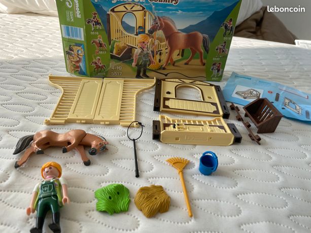Lot Playmobil Gare De Colorado Spring 3770 Avec Mur Marron Ouvert 3769 - Occasion - Univers Western