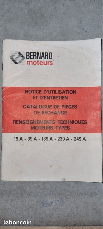 Notice moteur bernard (image 1)