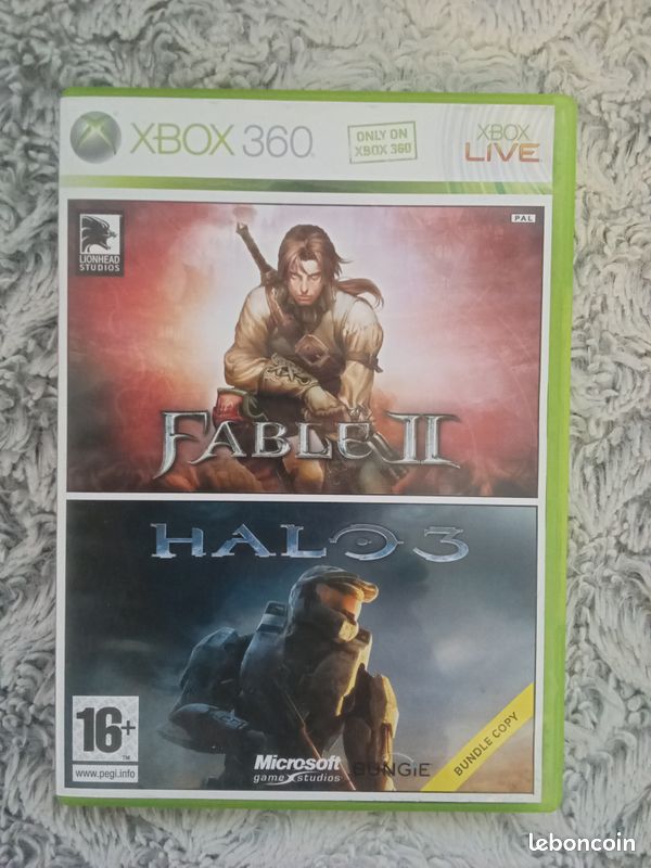 Fable 2 + Halo 3 Bundle Xbox 360 (Complet Pal fr) (image 1)