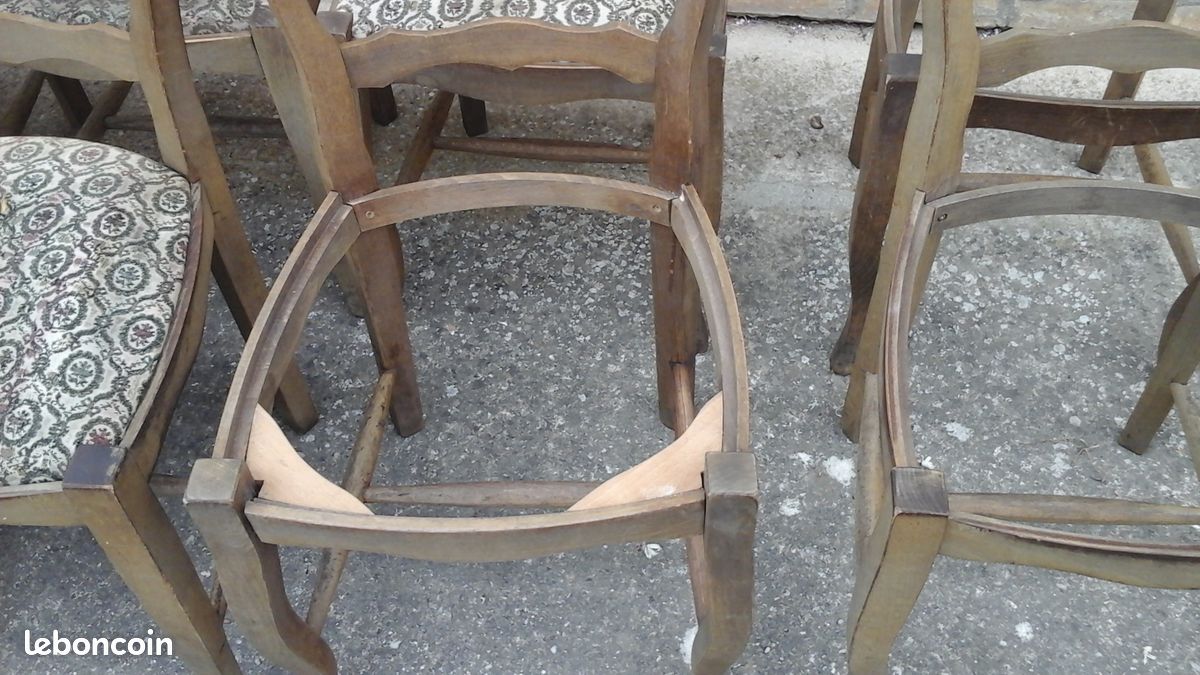 Chaises bois assise à restaurer (10 U) (image 4)