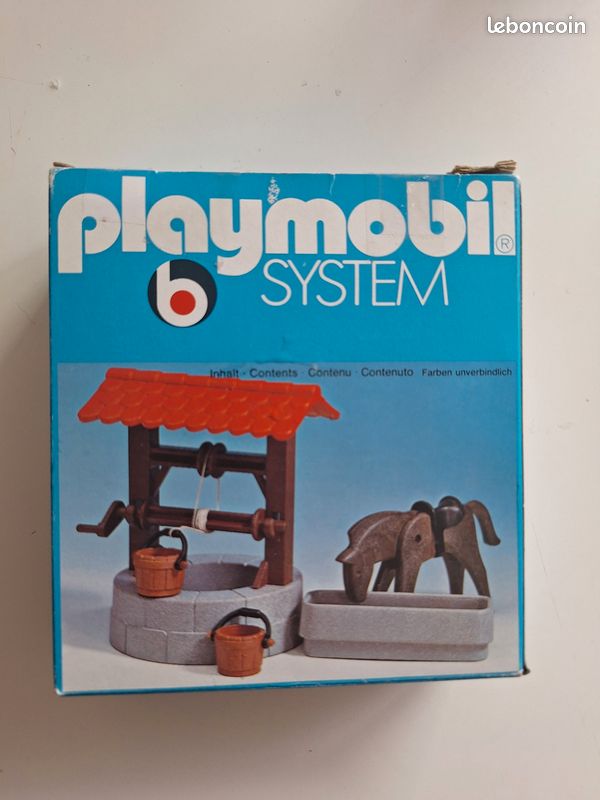 Playmobil Vintage Médiéval Set 3377 - Poète, Chariot, Habitants - Boîte