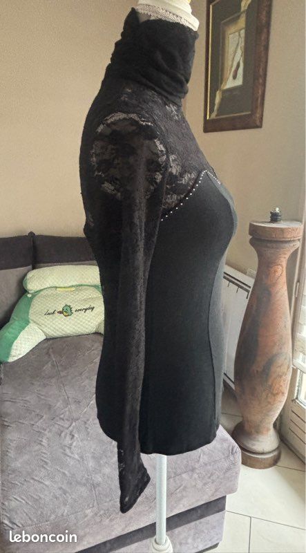 Haut en dentelle D - Zire mode taille unique 36/38 (image 3)