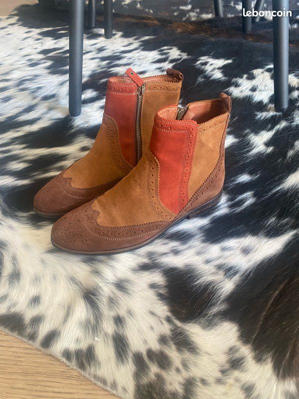 Mellow Yellow Bottine Femme Cognac Mellow Yellow Bottines Femme En