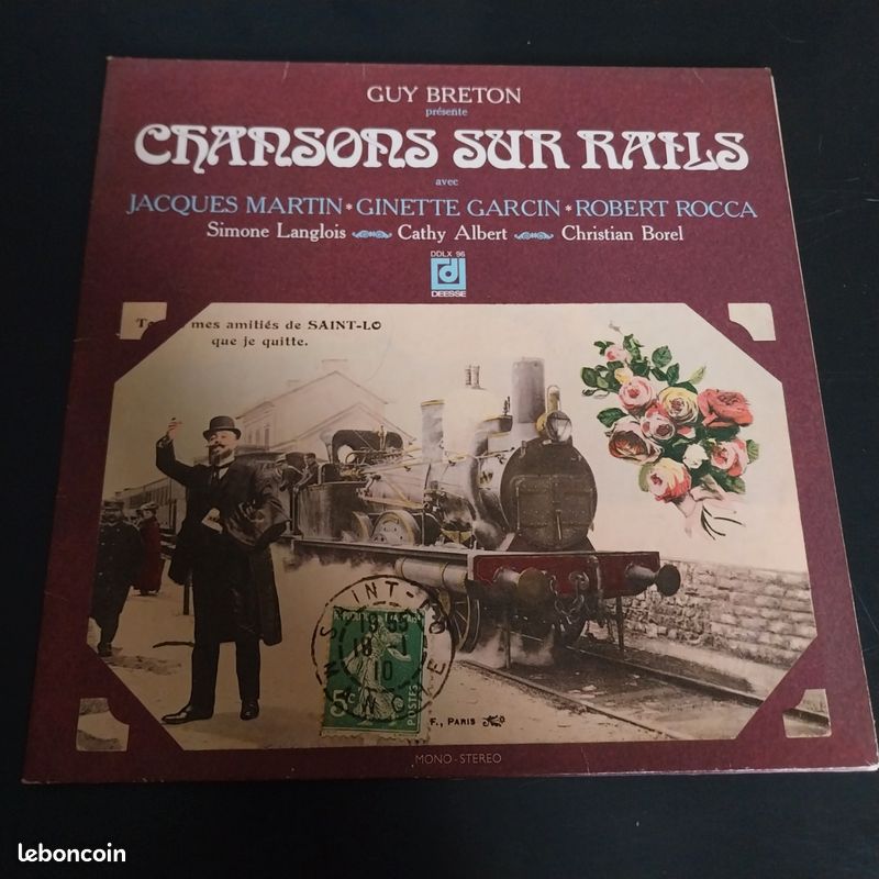 Disque vinyle 33 t chansons sur rails (image 1)