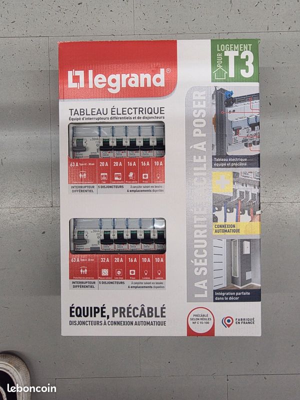 Tableau électrique Legrand Drivia Pré-cablé T3 automatique 2 Rangées NEUF Porte Offerte (image 1)